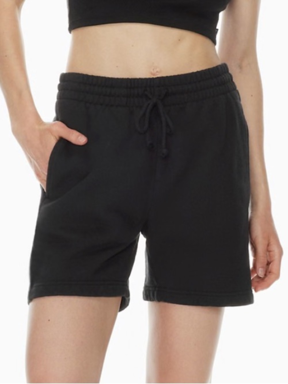 3/$25!!! Aritzia TNA CozyFleece Sweat Shorts in Black